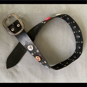 Black Leather Unisex Belt